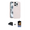 MARSİLYAN™- iPhone 15 Pro Max Kılıf Yankı Form Serisi - Siyah Buffer Hayalet Cam Ekran Koruyucu + Raze Metal Kamera Lens - LT