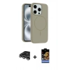 MARSİLYAN™- iPhone 15 Pro Max Kılıf Yankı Form Serisi - Siyah Buffer Hayalet Cam Ekran Koruyucu + Raze Metal Kamera Lens - GS