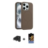 MARSİLYAN™- iPhone 15 Pro Max Kılıf Yankı Form Serisi - Siyah Buffer Hayalet Cam Ekran Koruyucu + Raze Metal Kamera Lens - TMGI
