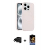 MARSİLYAN™- iPhone 15 Pro Max Kılıf Yankı Form Serisi - Siyah Buffer Hayalet Cam Ekran Koruyucu + Raze Metal Kamera Lens - SH