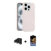MARSİLYAN™- iPhone 15 Pro Max Kılıf Yankı Form Serisi - Siyah Buffer Hayalet Cam Ekran Koruyucu + Raze Metal Kamera Lens - TMGI