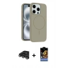 MARSİLYAN™- iPhone 15 Pro Max Kılıf Yankı Form Serisi - Siyah Buffer Hayalet Cam Ekran Koruyucu + Raze Metal Kamera Lens - TMGI