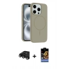 MARSİLYAN™- iPhone 15 Pro Max Kılıf Yankı Form Serisi - Siyah Buffer Hayalet Cam Ekran Koruyucu + Raze Metal Kamera Lens - SH