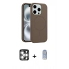 MARSİLYAN™- iPhone 15 Pro Max Kılıf Yankı Form Serisi - Siyah Joko Magic 5D Cam + PVD Metal Kamera Lens - GS