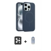 MARSİLYAN™- iPhone 15 Pro Max Kılıf Yankı Form Serisi - Siyah Joko Magic 5D Cam + PVD Metal Kamera Lens - SH
