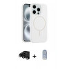 MARSİLYAN™- iPhone 15 Pro Max Kılıf Yankı Form Serisi - Siyah Joko Magic 5D Cam + Raze Metal Kamera Lens - SH