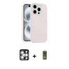 MARSİLYAN™- iPhone 15 Pro Max Kılıf Yankı Form Serisi - Siyah Joko Magic 5D Hayalet Cam + PVD Metal Kamera Lens - GS