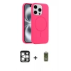 MARSİLYAN™- iPhone 15 Pro Max Kılıf Yankı Form Serisi - Siyah Joko Magic 5D Hayalet Cam + PVD Metal Kamera Lens - GS