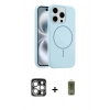 MARSİLYAN™- iPhone 15 Pro Max Kılıf Yankı Form Serisi - Siyah Joko Magic 5D Hayalet Cam + PVD Metal Kamera Lens - GS