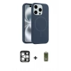 MARSİLYAN™- iPhone 15 Pro Max Kılıf Yankı Form Serisi - Siyah Joko Magic 5D Hayalet Cam + PVD Metal Kamera Lens - GS