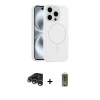 MARSİLYAN™- iPhone 15 Pro Max Kılıf Yankı Form Serisi - Siyah Joko Magic 5D Hayalet Cam + Raze Metal Kamera Lens - GS
