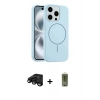 MARSİLYAN™- iPhone 15 Pro Max Kılıf Yankı Form Serisi - Siyah Joko Magic 5D Hayalet Cam + Raze Metal Kamera Lens - SH
