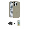 MARSİLYAN™- iPhone 15 Pro Max Kılıf Yankı Form Serisi - Siyah Polymer Nano Ekran Koruyucu + Raze Metal Kamera Lens - TMGI