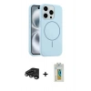 MARSİLYAN™- iPhone 15 Pro Max Kılıf Yankı Form Serisi - Siyah Polymer Nano Ekran Koruyucu + Raze Metal Kamera Lens - TMGI
