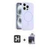 MARSİLYAN™- iPhone 15 Pro Max Kılıf Yankı Form Serisi - Siyah Vanessa Magic Cam + PVD Metal Kamera Lens - GI