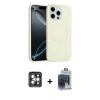 MARSİLYAN™- iPhone 15 Pro Max Kılıf Yankı Form Serisi - Siyah Vanessa Magic Cam + PVD Metal Kamera Lens - GI