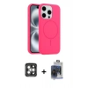 MARSİLYAN™- iPhone 15 Pro Max Kılıf Yankı Form Serisi - Siyah Vanessa Magic Cam + PVD Metal Kamera Lens - GI