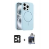 MARSİLYAN™- iPhone 15 Pro Max Kılıf Yankı Form Serisi - Siyah Vanessa Magic Cam + PVD Metal Kamera Lens - SH