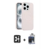 MARSİLYAN™- iPhone 15 Pro Max Kılıf Yankı Form Serisi - Siyah Vanessa Magic Cam + PVD Metal Kamera Lens - SH