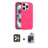 MARSİLYAN™- iPhone 15 Pro Max Kılıf Yankı Form Serisi - Siyah Vanessa Magic Cam + PVD Metal Kamera Lens - SH