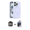 MARSİLYAN™- iPhone 15 Pro Max Kılıf Yankı Form Serisi - Siyah Vanessa Magic Cam + PVD Metal Kamera Lens - TU