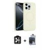 MARSİLYAN™- iPhone 15 Pro Max Kılıf Yankı Form Serisi - Siyah Vanessa Magic Cam + PVD Metal Kamera Lens - TU
