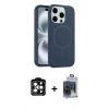 MARSİLYAN™- iPhone 15 Pro Max Kılıf Yankı Form Serisi - Siyah Vanessa Magic Cam + PVD Metal Kamera Lens - TU