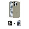 MARSİLYAN™- iPhone 15 Pro Max Kılıf Yankı Form Serisi - Siyah Vanessa Magic Cam + PVD Metal Kamera Lens - TU