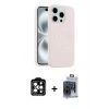 MARSİLYAN™- iPhone 15 Pro Max Kılıf Yankı Form Serisi - Siyah Vanessa Magic Cam + PVD Metal Kamera Lens - TU
