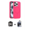 MARSİLYAN™- iPhone 15 Pro Max Kılıf Yankı Form Serisi - Siyah Vanessa Magic Cam + PVD Metal Kamera Lens - TU
