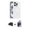 MARSİLYAN™- iPhone 15 Pro Max Kılıf Yankı Form Serisi - Siyah Vanessa Magic Cam + Raze Metal Kamera Lens - TMGI