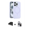 MARSİLYAN™- iPhone 15 Pro Max Kılıf Yankı Form Serisi - Siyah Vanessa Magic Hayalet Cam + Raze Metal Kamera Lens - GS
