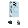 MARSİLYAN™- iPhone 15 Pro Max Kılıf Yankı Form Serisi - Siyah Vanessa Magic Hayalet Cam + Raze Metal Kamera Lens - LT