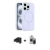 MARSİLYAN™- iPhone 15 Pro Max Kılıf Yankı Form Serisi - Siyah Vanessa Magic Hayalet Cam + Raze Metal Kamera Lens - TMGI