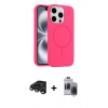 MARSİLYAN™- iPhone 15 Pro Max Kılıf Yankı Form Serisi - Siyah Vanessa Magic Hayalet Cam + Raze Metal Kamera Lens - TMGI