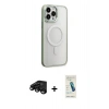 MARSİLYAN™- iPhone 15 Pro Max Kılıf Yankı Işık Özel Seri - Şeffaf Pasifik Cam Ekran Koruyucu + Raze Metal Kamera Lens - SH