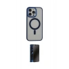 MARSİLYAN™- iPhone 15 Pro Max Kılıf Yankı Işık Özel Seri - Siyah 3D Antistatik Hayalet Cam Ekran Koruyucu