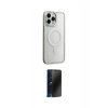 MARSİLYAN™- iPhone 15 Pro Max Kılıf Yankı Işık Özel Seri - Siyah 3D Antistatik Hayalet Cam Ekran Koruyucu
