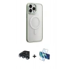 MARSİLYAN™- iPhone 15 Pro Max Kılıf Yankı Işık Özel Seri - Siyah 3D Antistatik Seramik Nano Ekran Koruyucu + Raze Metal Kamera Lens - LT