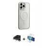MARSİLYAN™- iPhone 15 Pro Max Kılıf Yankı Işık Özel Seri - Siyah 3D Antistatik Seramik Nano Ekran Koruyucu + Raze Metal Kamera Lens - GS