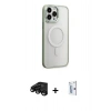 MARSİLYAN™- iPhone 15 Pro Max Kılıf Yankı Işık Özel Seri - Siyah Bilvis 0.18mm Plus Cam Ekran Koruyucu + Raze Metal Kamera Lens - SH