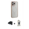 MARSİLYAN™- iPhone 15 Pro Max Kılıf Yankı Işık Özel Seri - Siyah Bilvis Hayalet Cam Ekran Koruyucu + Raze Metal Kamera Lens - LT
