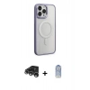 MARSİLYAN™- iPhone 15 Pro Max Kılıf Yankı Işık Özel Seri - Siyah Joko Magic 5D Cam + Raze Metal Kamera Lens - GS