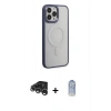 MARSİLYAN™- iPhone 15 Pro Max Kılıf Yankı Işık Özel Seri - Siyah Joko Magic 5D Cam + Raze Metal Kamera Lens - GS