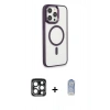 MARSİLYAN™- iPhone 15 Pro Max Kılıf Yankı Işık Özel Seri - Siyah Joko Magic 5D Cam + PVD Metal Kamera Lens - LT