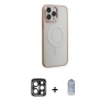 MARSİLYAN™- iPhone 15 Pro Max Kılıf Yankı Işık Özel Seri - Siyah Joko Magic 5D Cam + PVD Metal Kamera Lens - LT