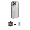 MARSİLYAN™- iPhone 15 Pro Max Kılıf Yankı Işık Özel Seri - Siyah Joko Magic 5D Cam + PVD Metal Kamera Lens - TU