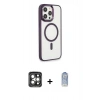 MARSİLYAN™- iPhone 15 Pro Max Kılıf Yankı Işık Özel Seri - Siyah Joko Magic 5D Cam + PVD Metal Kamera Lens - GI