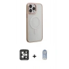 MARSİLYAN™- iPhone 15 Pro Max Kılıf Yankı Işık Özel Seri - Siyah Joko Magic 5D Cam + PVD Metal Kamera Lens - GI
