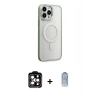 MARSİLYAN™- iPhone 15 Pro Max Kılıf Yankı Işık Özel Seri - Siyah Joko Magic 5D Cam + PVD Metal Kamera Lens - TU